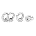 Aexit M5 Female Fall Protection Thread Metal Lifting Eye Nuts Bolt Ring Silver Tone Restraint Ropes & Lanyards 4 Pcs