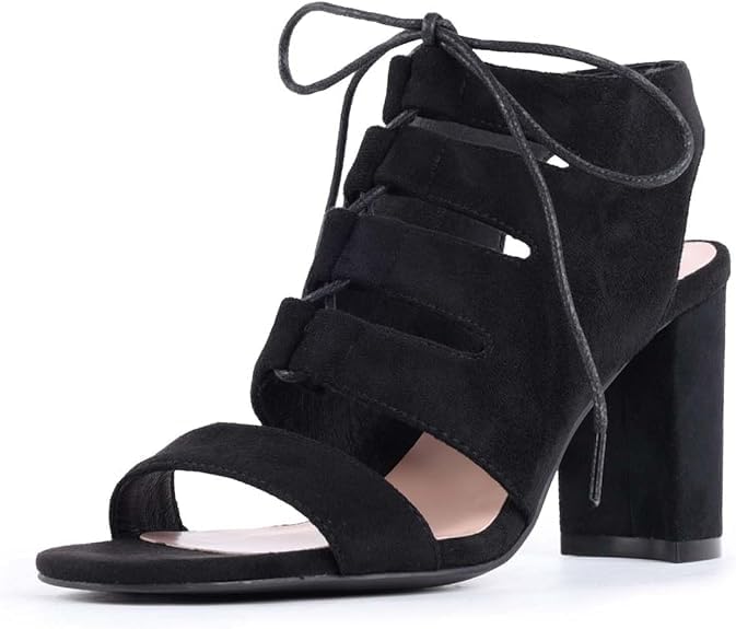 Image of perixir Gold Heels for Women, High Heels with Spiral, 4.17 inch Stiletto Heeled Sandals for Dressy Women, Lace Up Sandals Comfortable Slingback Sandal