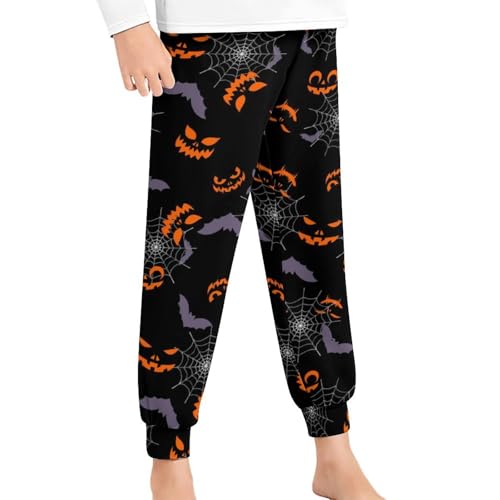 KevaMolly Boys Christmas Halloween Active Sweatpants Kids Elastic Waist Jogger Pants Sweats for Boys Pants