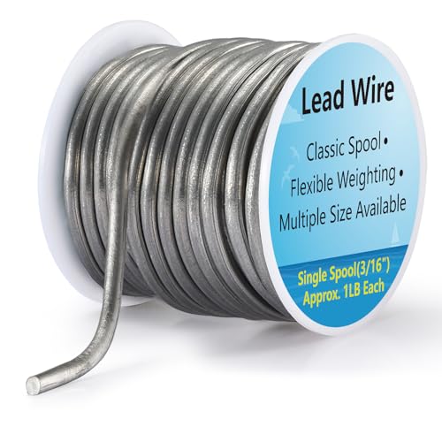holama Lead Wire Solid Core Roll 1 Lb Spool — Soft High Density Lead Line for Fishing Sinkers,