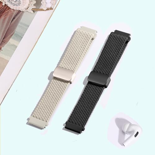 Correa magnética de nylon trenzado para Garmin Vivoactive 5 y más miniatura 2