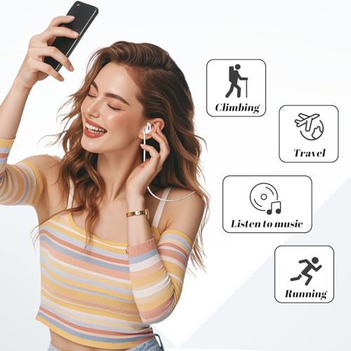 Miniatura 5 de Necxon Cordon De Seguridad Resistente A Tirones Para Tapones De Oídos De Silicona, Compatible Con La Mayoría De Los Auriculares Con Puntas Extraíbles, Blanco