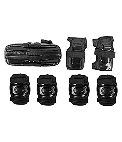 EmmEmm 7 Pcs Junior Cycling/Skating Safe Guard Kit Set (Black) (B097GY3568) Amazon Price History, Amazon Price Tracker