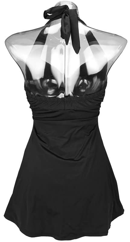 COCOSHIP Vintage Sailor Pin Up Swimsuit Retro One Piece Skirtini Cover Up Swimdress(FBA)3