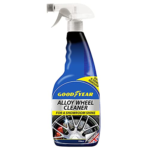 Goodyear Alloy Wheel Cleaner 750ml - for a Showroom Finish | Effective Cleaning for All Wheels | Effortlessly Removes Mud & Grime from Round The Wheel | Removes Dirt and Brake Dust | Easy Application