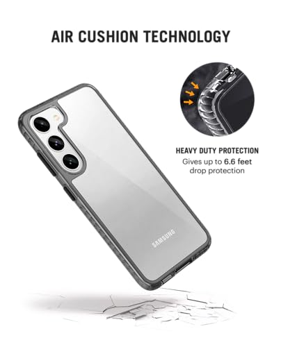 Image of DailyObjects Case for Samsung Galaxy S23, Drop Protection TPU Stride 2.0 Clear Slim Shockproof Back Cover