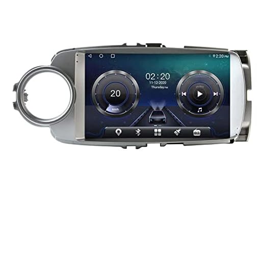 Autosion Android 10 Bil DVD-spelare Sat Nav Radio Head Unit GPS Navigation Stereo för Toyota Yaris 2012 2013 2014 2015 Bluetooth SD USB Radio OBD WIFI DAB