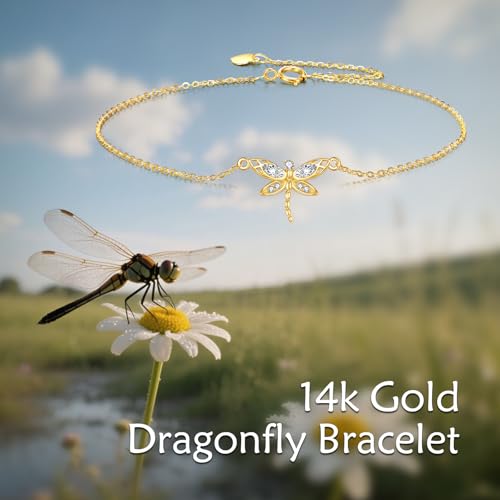 KECHO 14K Solid Gold Cross Bracelet for Women Butterfly Pineapple Lucky Clover Heart Sister Bracelets Birthday Christmas Mothers Day Jewelry Gifts for Mom Friends2