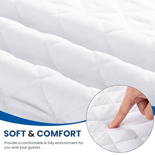 Noverlife 2-Piece Waterproof Microfier Fitted Massage Table Sheet Set, Includes Spa Bed Cover and Face Cradle Cover, 182x84cm Mattress Protector Pad Universal Size Massage Face Cover for Beauty Salon - Image 3