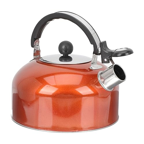 NUOLUX ステンレス製ホイッスルポット 厚みのあるウォーターケトル 家用ティーケトル ホイッスルケトル 紅茶 お茶作りに適した水加熱ポット 大きな注ぎ口で 衛生的な使用