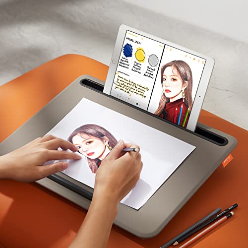 Lap Desk For Laptop, Lightweight Lap Desk With Pillow Cushion, Fits Up To 15.6 Inch Laptop, Portable Lap Desk With Handle, Anti-Slip Support Ledge, Tablet & Phone Slot, Egld01 #TOP5