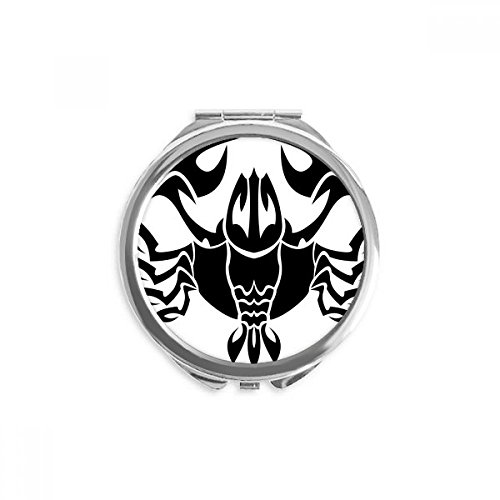 Miroir zodiaque Cancer rond petit format cosmétique nomade miroir de poche sac