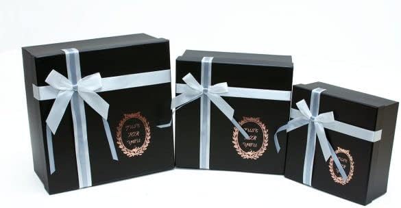 Miniatura 3 de CalCastle Craft Caja de regalo con correa de satén blanco para elegante diseño de traje de esmoquin, caja de regalo (pequeña)