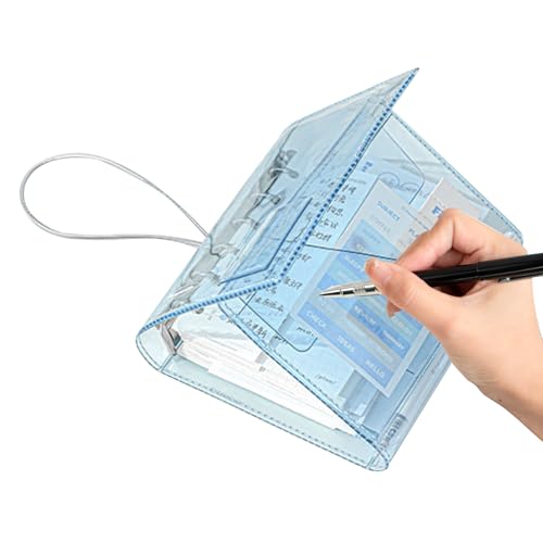 Cuaderno estético A7 multibolsillo con tres pliegues para notas