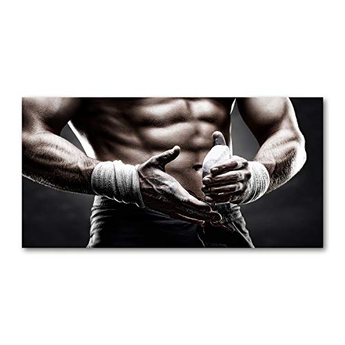 Crédence de cuisine en verre 100x50 cm Tulup fond de hotte sport marron