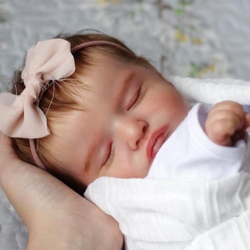 Anano Reborn Baby Puppen 20" Rosalie Neugeborene Baby Puppen mit Gewichtetem Tuch Körper, Hand Wurzelhaar Geschenk für Kinder und Großeltern – Bild 4