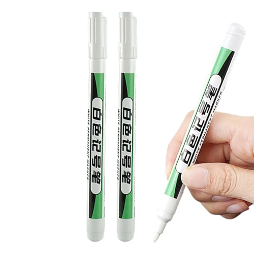 Rotulador de pintura blanca, marcador de pintura permanente, marcador de pintura a base de aceite, marcador que no se decolora con punta fina para cerámica, madera, cuero y vidrio