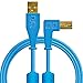 Chroma Cables: Audio Optimized USB-A to USB-B Right-Angle Cable (Blue)