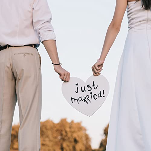 Dlihc 2Pcs Couples Bracelets For Women Men, Heart Bracelets For Couples, Black And Pink Matching Bracelets For Best Friend Boyfriend And Girlfriend #TOP3