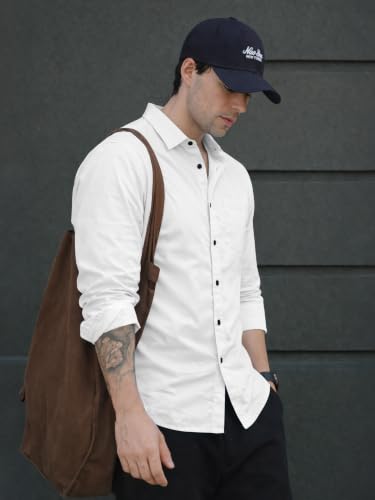Image of Noble Monk Men's Full Sleeve Shirt | Casual Shirt for Men | Stylish Cotton Blend | Comfortable Everyday Wear | Button Down Clothing | Travel & Outdoor Apparel