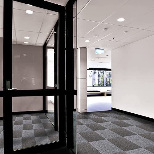 MonsterShop 20 Stück Teppichfliesen Bodenfliesen Teppich50 x 50 cmfür 5 m² in Anthrazit