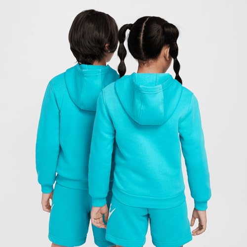 Nike Sportswear Club Fleece Big Kids' Hoodie (FD2988-345, Dusty Cactus/White)2