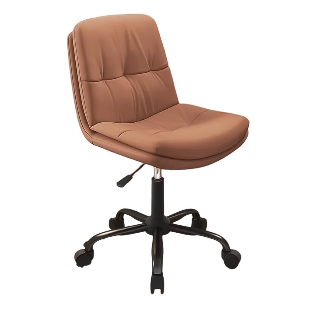Chaise de bureau ergonomique pivotante hauteur réglable similicuir sans accoudoirs maison