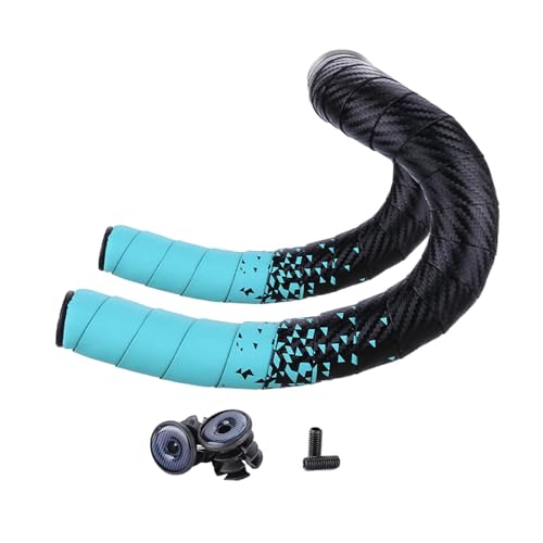 自転車ハンドルバーテープ 自転車ハンドルバーテープ BMX バイク固定ギア自転車用 ライトブルー ブラック ライトブルー 21.5x3 cm