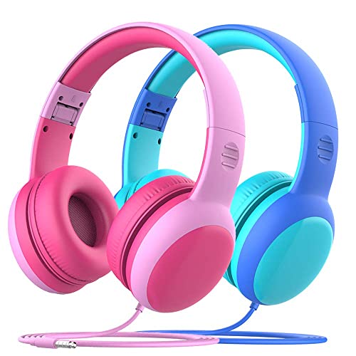 Gorsun Auriculares Para Niños, Volumen Limitado En El Oído Auriculares Para Niños Con Conector De Audio De 3.5 Mm Para Niñas Y Niños, Auriculares Con Cable Ajustable Y Plegable -2 Pack Gorsun Auriculares Para Niños, Volumen Limitado En El Oído Auriculares Para Niños Con Conector De Audio De 3.5 Mm Para Niñas Y Niños, Auriculares Con Cable Ajustable Y Plegable -2 Pack