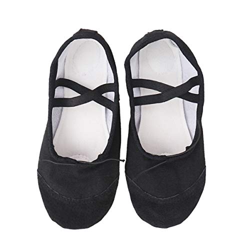 Tênis de balé preto SUPVOX para dançar, sapatos de pilates, dança do ventre, sapatos de ginástica pa