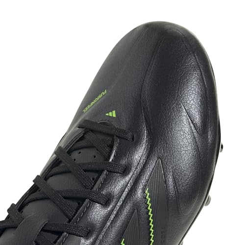 adidas Mixte Enfant Copa Pure III League Firm Ground/Multi Ground Football Boots Kids, Core Black/DGH Solid Grey/Lucid Lemon, 29 EU