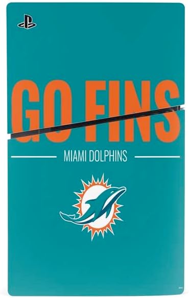 Skinit Decal Gaming Skin Compatible with PS5 Slim Digital Edition Console - Officially Licensed NFL Miami Dolphins Team Motto Design