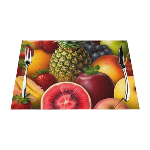Set de table extérieur et intérieur lot de 4 pour repas d'été colorés - 7