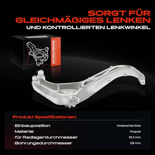 Frankberg 1x Achsschenkel Lenkknöchel Vorne Links Kompatibel mit Model Y 5YJY Electric 2019-Heute Replace# 118831100E