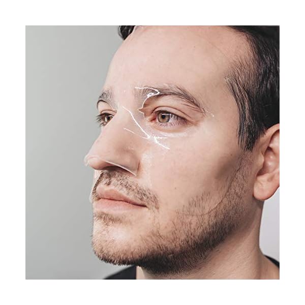 HommeFace Revitalizing Hydrogel Facial Mask Set for Men (5ct) - Hydrating, Anti-aging & Soothing Face Sheet Mask with Hyaluronic Acid, Vitamin B, C, E & Peptides, Beard-Friendly