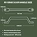 ESUDNT RV Grab Door Handle, Heavy Duty 304 Stainless Steel Metal for Camper, Trailer, Cargo Trailer, Motor Home, Boat, Automotive, Cart (2 Pack, Come with Screws)
