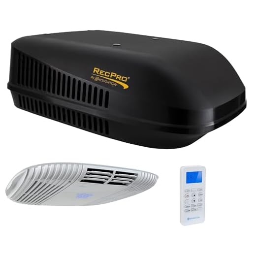 RecPro RV Air Conditioner 15K Non-Ducted | With Heat Pump for Heating or Cooling Option | RV AC Unit | Camper Air Conditioner (Black)