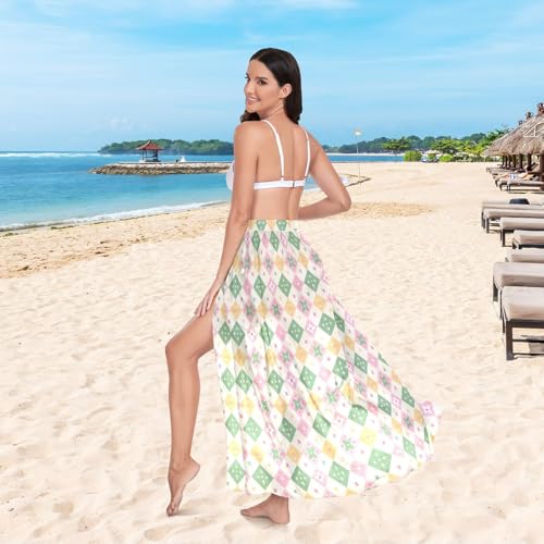 Bikini coverup rose vert réglable pour masquer les hanches avec style - 5
