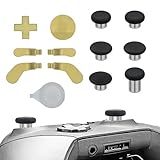 Mcbazel Metall Thumbsticks Magnetic Joysticks Analogsticks, Trigger Paddles und Justierwerkzeug für Xbox Elite Series 2 Controller