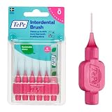 TePe Spazzolino interdentale originale, morbido spazzolino dentale per la pulizia dei denti, confezione da 6 pezzi, 0,40 mm, spazi extra piccoli/piccoli, rosa, misura 0
