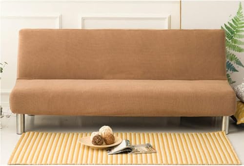 Arfobugソファーベッドカバー ソファーカバー 肘なし 2人掛け 3人掛け ストレッチ 北欧 かけるだけ 伸びる キズ防止 汚れ防止 ソファー保護 模様替え ソファー用カバー 簡単取付 洗える 洗濯可 犬 猫 傷 防止 ソファー保護 (ブラウン,Lサイ