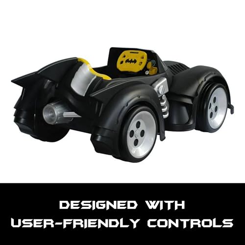 Batman Batmobile DC Comic Ride On Toy for Kids | 6 Volt Battery Powered Electric Car with Charger | Easy to Operate & Safe for Toddlers Ages 3-5 | Perfect Superhero Gift for Boys & Girls