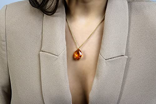 Collier en or citrine jaune Anémone : un bijou artisanal d'exception - 2