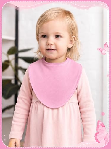 Image of 4 Pcs Baby Bandana Bib Cute Baby Nursery Decor Cotton Newborn Infant Feeding Drool Bib for Drooling and Teething Girl Boy