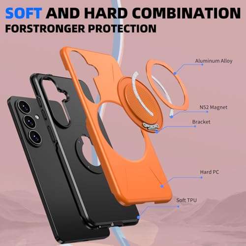 Coque aimantée Samsung S26 antichoc de qualité militaire avec support écran