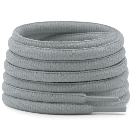 Image of Oval Athletic Shoelaces Thick 4MM DELELE Half Round Shoe Laces Strings 2 Pair