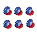 6 Pack Wooden Finger Castanets Blue and Red Musical Rhythm Toy for Kids