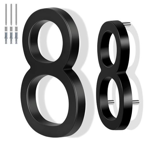 QPMWDBSZ 6 Inch Floating House Number For Outside, Anti-Rust Modern Numbers