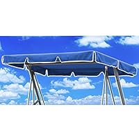 Hollywoodschaukel Ersatzdach 210x145, Hollywoodschaukel Dach Universalgröße, Hollywoodschaukel Dachbezug Universal, Sonnendach für Hollywoodschauke mit 2 Tunnelschlaufen 100% Polyester (Blau)