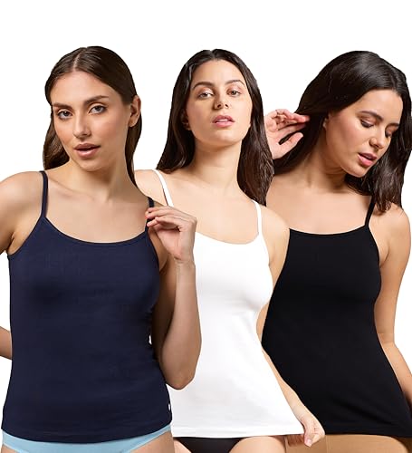 Image of URBAN ADVENTURE Ultra Soft Cotton Spandex Regular Fit Spaghetti Camisole for Women